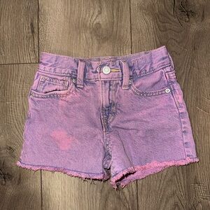 Girls Pink-faded Denim Old Navy Shorts